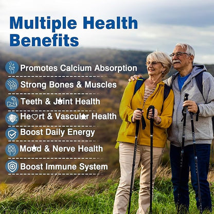 6-in-1 Liposomal Vitamin D3 K2 Calcium Supplement - Plant Based Calcium 600mg with Vegan Vitamin D3 5000 iu + Vitamin K K2 MK7 + B12, Algae Ca-lcium Magnesium Zinc for Bone, Softgels, 2 Pack