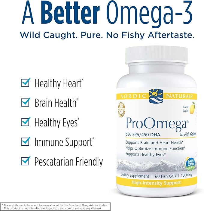 Nordic Naturals ProOmega in Fish Gelatin, 60 Soft 1280 mg Omega-3 - 30 Servings