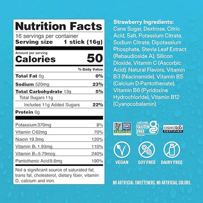 Liquid I.V.® Hydration Multiplier - Strawberry | Electrolyte Powder Drink Mix | 1 Pack (16 Servings)