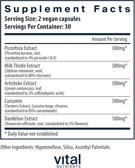 Vital Nutrients Liver Support II 60 Capsules