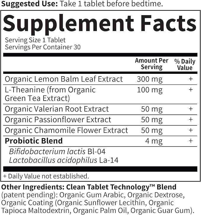 Garden of Life Organics Sleep Well 30 Tablets,