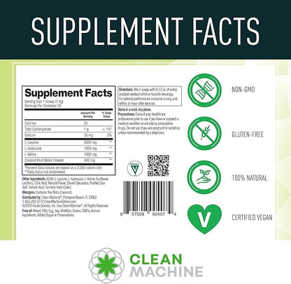 Clean BCAA - 2:1:1 Food Sourced 30 Servings