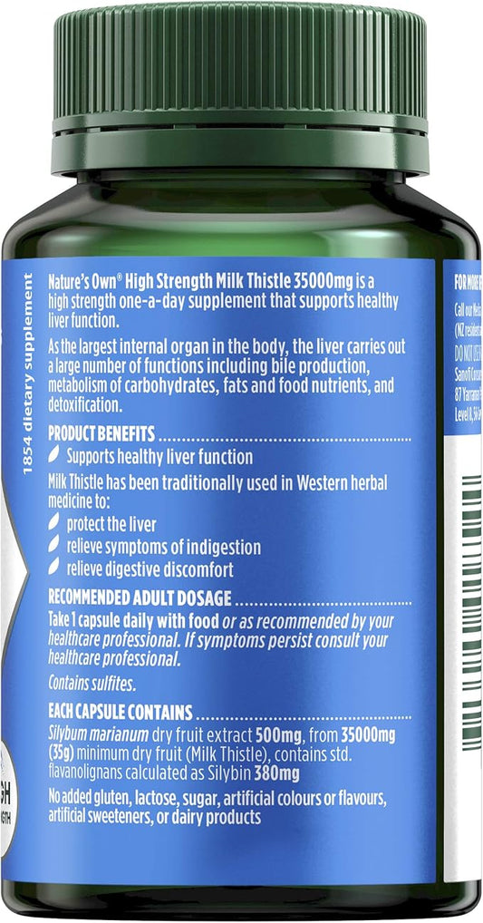 Nature's Own High Strength Milk Thistle 35000 60 60 Capsules