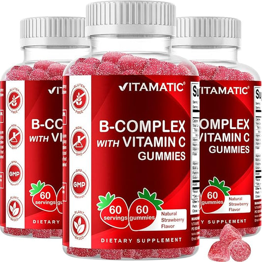 Vitamatic Vitamin B Complex Gummies 60 Gummies (3 Bottles)