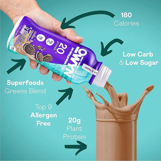OWYN Only What You Need Vegan Protein Shake, Cookies & Creamless, 20g Plant Based Protein, Omega-3, Prebiotic Supplements, Superfoods Greens Blend, Gluten-Free, Soy-Free, Non-GMO (36 Pack)
