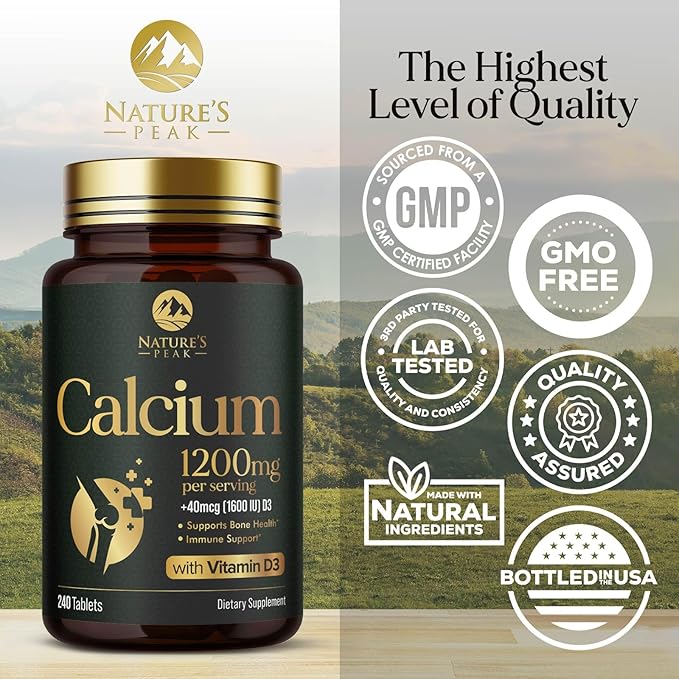 Calcium 1200 mg with Vitamin D3, 240 Tablets