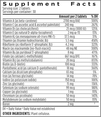 Igennus Methylated Women's Multivitamin, Methylated Folate for MTHFR, Clean Label & Sustained Release, with Iron, Non-GMO, Halal, 60 Vegan Tablets