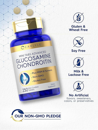 Carlyle Glucosamine Chondroitin MSM Turmeric 250 Mini