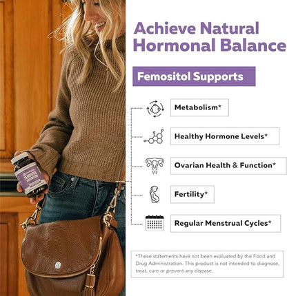 Inositol Supplement | Myo-Inositol & D-Chiro Inositol Complex - Clinically Validated 40:1 Ratio (Vitamin B8)| Hormonal Balance & Healthy Ovarian Function Support (90 Capsules – 30 Servings)