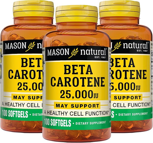 MASON NATURAL Vitamin A Beta Carotene 25,000 IU 100 Softgels 3)