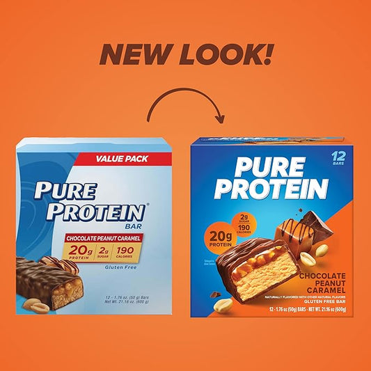 Pure Protein Bars, High Protein, Nutritious 1.76oz, 12 12 Count 1) (Packaging