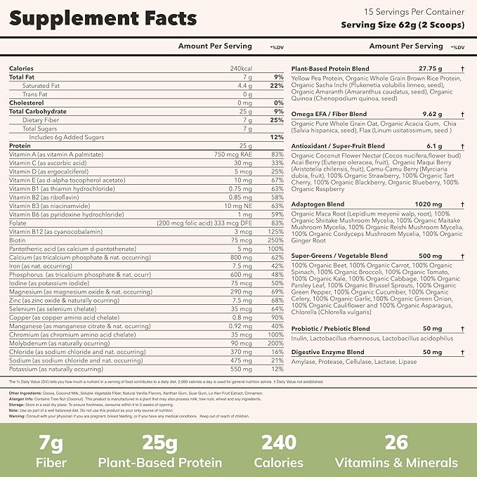 Ka’Chava All-In-One Nutrition Shake Blend, 85+ 2lb