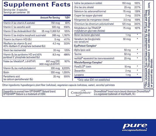 Pure Encapsulations VisionPro Nutrients 90 Capsules