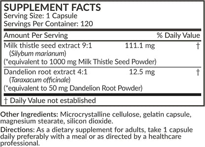 Futurebiotics Milk Thistle Silymarin Marianum & 120 Capsules
