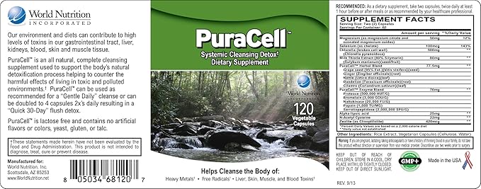 PuraCell Detox Maximum Strength Cleanse Supplement (120 Count)