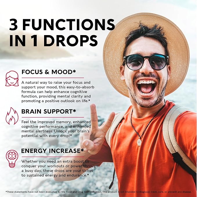 USDA Organic Vitamin B12 Sublingual Drops 5000 mcg 2 Month 2 fl