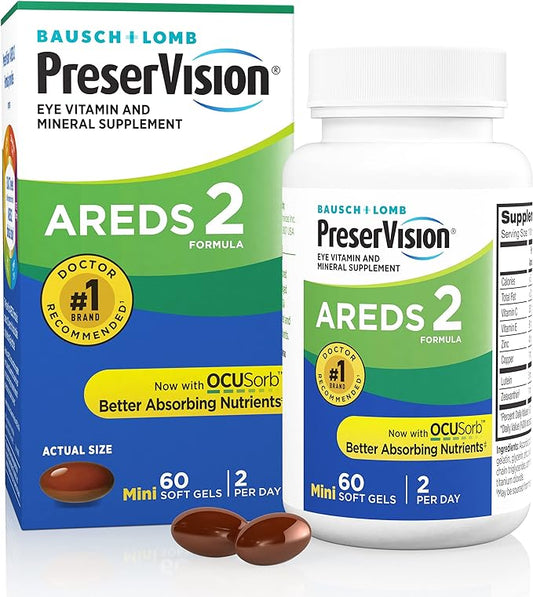 PreserVision AREDS 2 Eye Vitamin & 60 Minigels