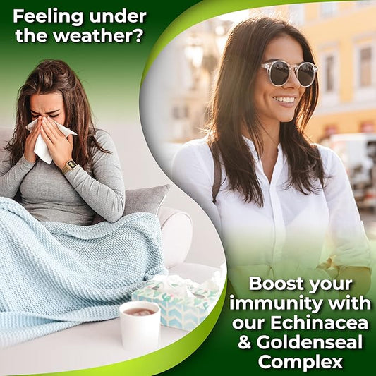 Echinacea Goldenseal Capsules 10 in 1 Immune 1455mg - 2 Month