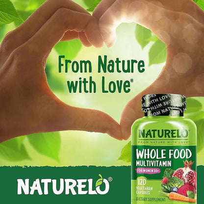 NATURELO Whole Food Multivitamin for Women 50+ (Iron 50 - 120 Vegan