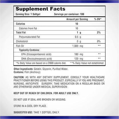 Omega 3 1000mg Fish Oil 100 3 Fish 3 for