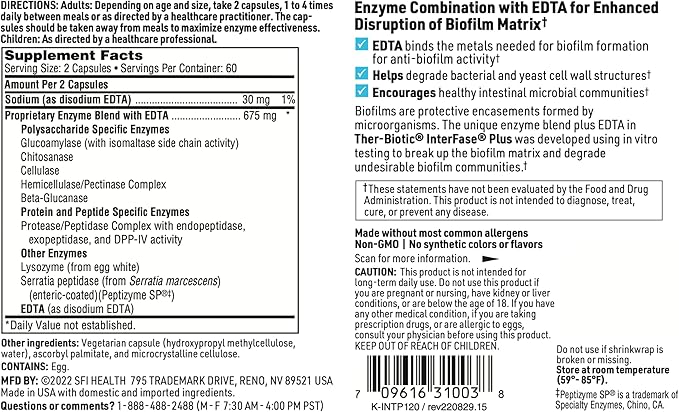 Klaire Labs Interfase Plus (120 Capsules 2 Pack)