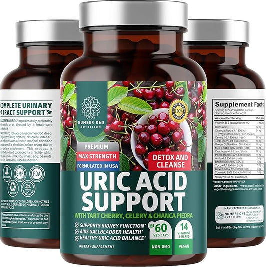 N1N Premium Uric Acid Support Supplement [14X Potent 60 Veg