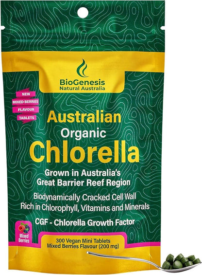 Organic Chlorella Mini Tablets, Australian (300, Mixed