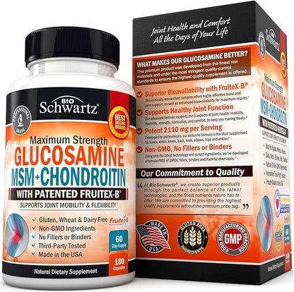 Glucosamine Chondroitin MSM Triple Strength Joint 180 Capsules
