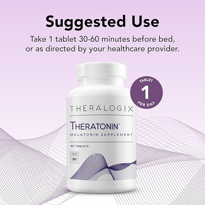 Theralogix Theratonin Melatonin Supplement 90-Day Supply 90 Tablets