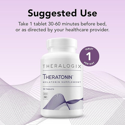 Theralogix Theratonin Melatonin Supplement 90-Day Supply 90 Tablets