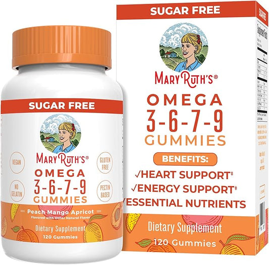 Vegan Omega 3 6 7 9 4 Month 3 Supplement 3 Gummies 120 Count