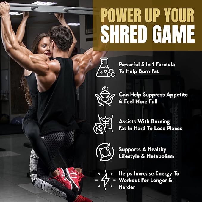 MEGA Shred PRO - Supports GLP-1 Pathway Function - Weight Loss Pills for Women & Fat Burner for Men + Appetite Suppressant Supplement | 3rd Party Tested Supplement - 60 Capsules