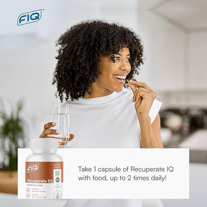 FIQ - Recuperate IQ - 5-in-1 Copper Supplements with Copper Bisglycinate - Easy-to-Swallow 2mg Capsules - High Absorption, Boosts Energy - 60 Capsules