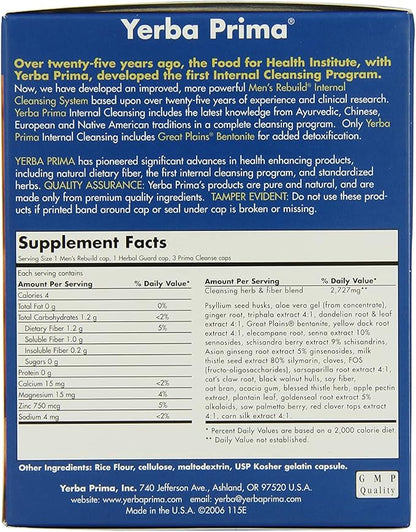 Yerba Prima Cleanse Men Rebuild Kit 30 Day