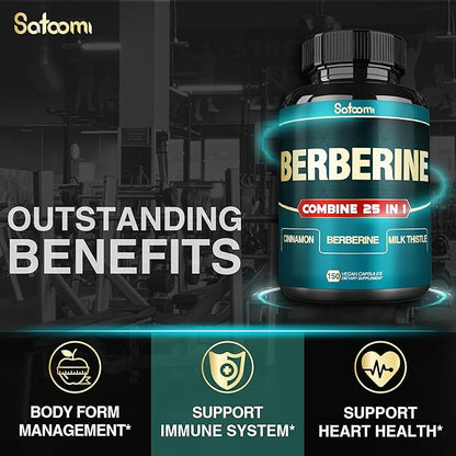 25in1 Berberine Supplement 27000mg per 30:1) Berberine 9000mg Ceylon 1500mg Milk 4500mg and