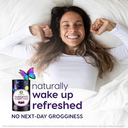 Nutramin Sleepy Time Gummy: The Vegan, Sugar-Free, Natural Melatonin 5mg for Longer Deeper Sleep - No Next-Day Grogginess, Non-Habit Forming Delicious & Drug-Free Allergy-Safe Herbal Sleep Gummies