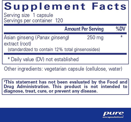 Pure Encapsulations Panax Ginseng 120 Capsules