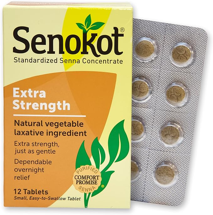 Senokot Extra Strength, 12 Tablets, Natural