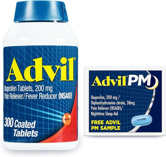 Advil Pain Reliever and Fever Reducer, 200mg for 300 Count, 2 Count