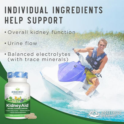 Ridgecrest KidneyAid, Herbal Cleanse and Support 60 Vegan