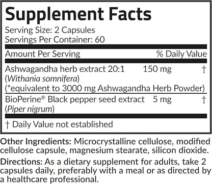 Futurebiotics Ashwagandha Extra Strength Stress & 120 Vegetarian