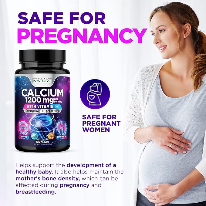 Calcium 1200mg with Vitamin D3 1200 mg 1600 IU D3, Slow 120 Tablets