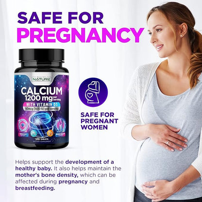 Calcium 1200mg with Vitamin D3 1200 mg 1600 IU D3, Slow 120 Tablets