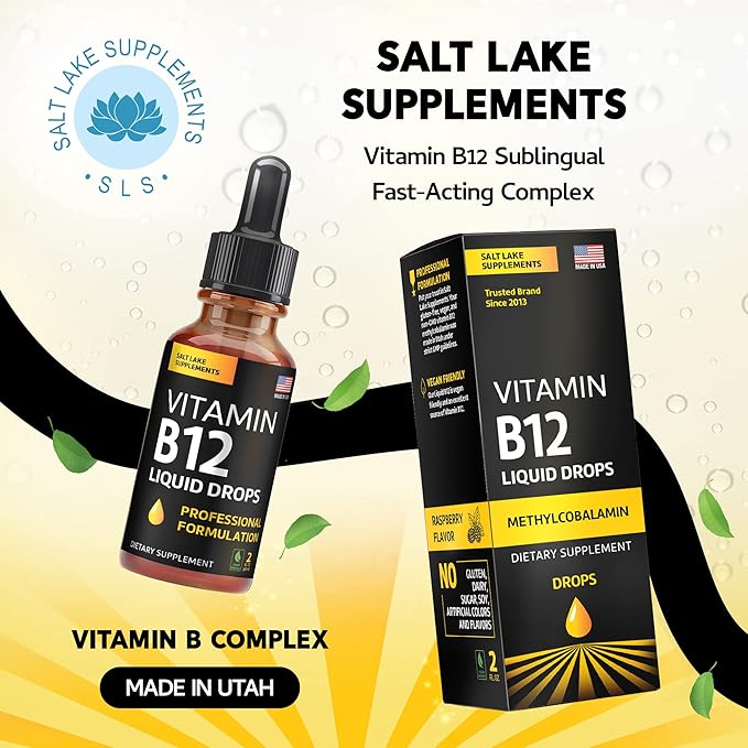 Vitamin B12 Liquid Drops B12 Liquid B2, B3, B3, B6, B6, & B12 - 2 fl.