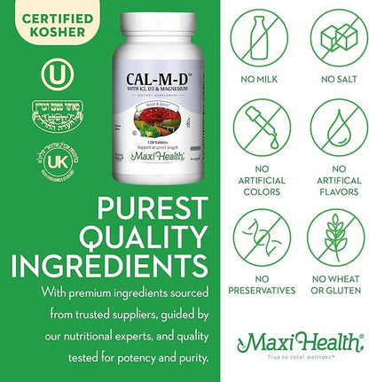 Calcium with Vitamin D3, K2 and Magnesium 120 Tablets