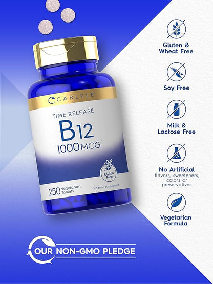 Carlyle Vitamin B12 10C00 mcg 250 Count