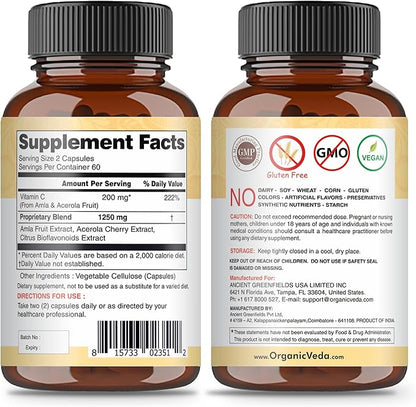 Organic Veda Vitamin C Capsule 120 Capsules