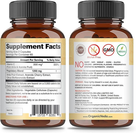 Organic Veda Vitamin C Capsule 120 Capsules