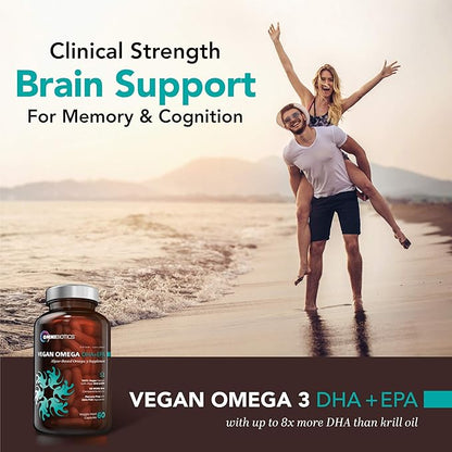 Vegan Omega DHA+EPA 8X More Omega-3, Omega-6, Omega-6, DHA,
