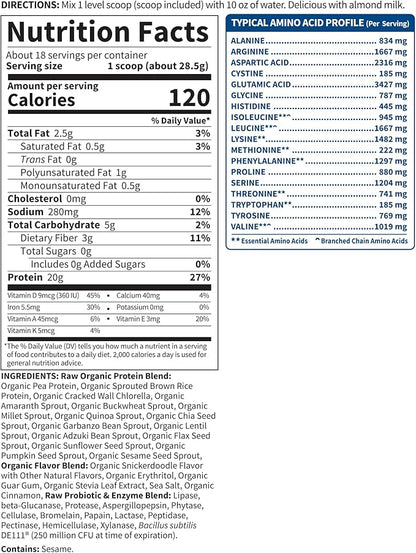 Garden of Life Vegan Protein Powder 20g Plant